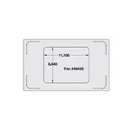 image of Vollrath 8242816 Miramar Template, Stainless Steel, 21-1/8" x 12-3/4", 1 Small Food Pan Cutout