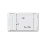 image of Vollrath 8242914 Miramar Template, Stainless Steel, 21-1/8" x 12-3/4", Single Large Food Pan Cutout