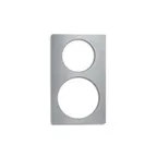 image of Vollrath 8243314 Miramar Single Size Template, Stainless Steel, 21-1/8" x 12-3/4", 2 Round Cutouts
