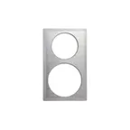 image of Vollrath 8243316 Miramar Single Size Template, Stainless Steel, 21-1/8" x 12-3/4", 2 Round Cutouts