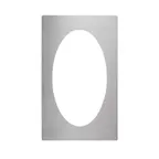 image of Vollrath 8243614 Miramar Template, 12-3/4"W x 21-1/8"D, Stainless Steel, 1 Large Oval Cutout