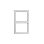 image of Vollrath 8244120 Miramar Template, 2-Pan Capacity, White Stone, Thermoset Resin, 12" x 20"
