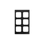 image of Vollrath 8244318 Miramar Template, 6 Pan Capacity, 12" x 20", Black Thermoset Resin