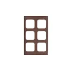 image of Vollrath 8244322 Miramar Template, 6 Pan Capacity, Brown Granite, Thermoset Resin, 12" x 20"