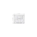 image of Vollrath 8250114 Miramar Double Well Template, 3 Small Ovals, Steel, Fits 21‑1/8" x 25‑3/4"