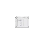 image of Vollrath 8250214 Well Template, Fits Two 3/4" Pans, 12‑Gauge, 21‑1/8"×25‑3/4", NSF/Dishwasher, USA