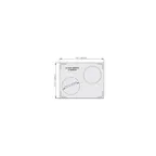 image of Vollrath 8250316 Miramar Double Well Template, 2‑Casserole Stainless, Fits 21‑1/8" x 25‑3/4", USA