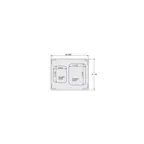 image of Vollrath 8250814 Steel Template, Large/Small Cutouts, Fits Small & Large Pans, 21-1/8" x 25-3/4"