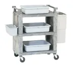 image of Vollrath 97111 Gray 3 Shelf Enclosed Utility Cart w/ 200 lbs. Capacity