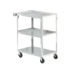 image of Vollrath 97126 Stainless Steel 3 Shelf Utility Cart w/ 400 lb Capacity - 30 7/8" x 17 3/4" x 33 3/4"
