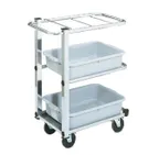image of Vollrath 97186 Three-Shelf Cantilevered Bussing Cart - 26.62 x 15.75 x 34.5