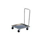 image of Vollrath 97190 Zinc Plated Carbon Steel Glass Rack Dolly, 200 lb Capacity, Silver, without Handle