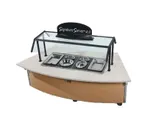 image of Vollrath 97345 48" 4-Series Signature Server® Curved Refrigerated Food Station Base, (3) Pan