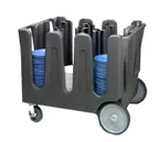 image of Vollrath ADC-6 Traex Adjustable Dish Caddy, 40x30, 275 Plates, Gray, 6 Compartments, Plastic