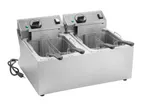 image of Vollrath CF2-1800DUAL Split Pot Countertop Electric Fryer w/ 4 Small Baskets, 20-Lb. Capacity