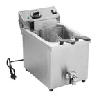 image of Vollrath CF4-3600-C Full Pot Countertop Electric Fryer w/ 30-Lb. Capacity, 2 Baskets, Night Cover