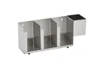 image of Vollrath CTL3 Horizontal (3) Section Adjustable Lid Organizer with Straw Holder