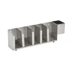 image of Vollrath CTL5 Horizontal (5) Section Adjustable Lid Organizer with Straw Holder