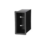 image of Vollrath FMDL-2V Flush Mount Lid Holder, 2 Stack Dome Lids, 6-3/4"W x 12"D x 13-3/8"H, Black Plastic