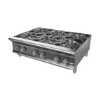 image of Vollrath HPG6-36 36" Countertop Gas Hotplate with (6) Burners, Manual Controls, 156.000 BTU