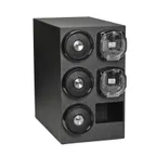 image of Vollrath K58804 LidSaver3 Black ABS Dispenser 13-3/4"W x 23-3/8"D x 23-3/4"H 3 Cups 2 Lids 1 Straw