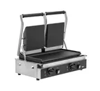 image of Vollrath PSG4-DF208240 Double Cast Iron Panini Sandwich Grill w/ Smooth Plates, 208/240V