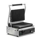 image of Vollrath PSG4-SG120 Double Cast Iron Panini Sandwich Grill w/ Grooved Plates, 120V