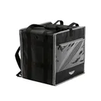 image of Vollrath VDBBM500 Insulated Food Delivery Backpack Bag, 16x16x13, Black, Laminated Polyester & PVC Leather, 4 Pizza Boxes Capacity