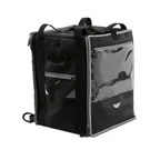 image of Vollrath VTB500 Insulated Tower Delivery Bag, 18x22x17, Black Laminated Polyester, 10 Pizza Boxes Capacity