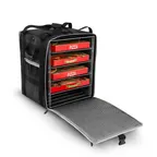 image of Vollrath VTBW300 3-Series Insulated Tower Delivery Bag, 18x22x17, Black Laminated Polyester, 10 Pizza Box Capacity