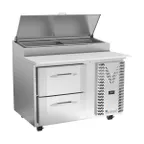 image of Victory VPPD46HC-2 46" 1-Section Refrigerated Pizza Prep Table w/ 2 Drawers, 12 cu. ft.