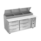 image of Victory VPPD72HC-6 72" 2-Section Refrigerated Pizza Prep Table w/ 6 Drawers, 22.77 cu. ft.