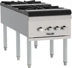 image of Vulcan VSP200F 18" Gas Stock Pot Range w/ (2) Two Ring Burners, 220.000 BTU