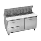image of Victory VSPD60HC-16-2 60" Sandwich / Salad Prep Table w/ 2 Drawers & 1 Door, 16 Pans