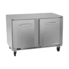 image of Victory VUF48HC 48" 2-Door Undercounter Freezer, Stainless Steel Exterior, 11 cu. ft.