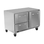 image of Victory VUFD48HC-2 48" 2-Section Undercounter Freezer w/ 2 Drawers & 1 Door, 11 cu. ft.