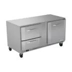 image of Victory VUFD60HC-2 60" 2-Section Undercounter Freezer w/ 2 Drawers & 1 Door, 14.4 cu. ft.
