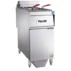 image of Vulcan 1ER50AF Full Pot Floor Model Electric Fryer w/ 50-lb., Twin Baskets, Analog Controls