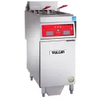image of Vulcan 1ER50CF Full Pot Floor Model Electric Fryer w/ 50-lb., Computer Controls, Twin Baskets
