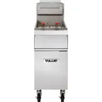 image of Vulcan 1GR45M-QS-PLATINUM 15" Quick Ship Floor Model Full Pot Gas Deep Fryer, 45-50 lbs, 120.000 BTU