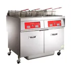 image of Vulcan 2ER85CF Electric Floor Fryer with Computer Controls and Built-In Filter, (2) 85 lb. Fryers