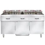 image of Vulcan 3ER85AF Electric Floor Fryer with Built-In Filter, (3) 85 lb. Fryers