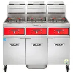image of Vulcan 3TR65DF 63" Powerfry3™ Multiple Battery Gas Fryer w/ (3) 70-lb Frypots, Filtration System