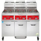 image of Vulcan 3VK45CF 46" Powerfry5™ Multiple Battery Gas Fryer w/ (3) 50-lb Frypots, Filtration System