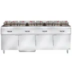 image of Vulcan 4ER50AF Electric Floor Fryer with Built-In Filter, (4) 50 lb. Fryers