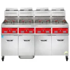 image of Vulcan 4TR65CF 84" Powerfry3™ Multiple Battery Gas Fryer w/ (4) 70-lb Frypots, Filtration System