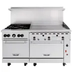 image of Vulcan 60SS-4B36GT 60" Gas Restaurant Range w/ (4) Open Burners, 36" Griddle Right w/ Thermostatic Controls, (2) Standard Ovens, 238.000 BTU