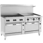 image of Vulcan 72RC-6B36GT 72" Gas Restaurant Range w/ (6) Open Burners, 36" Griddle Right w/ Thermostatic, (1) Convection Oven,(1) Refrigerated / Freezer, 275.000 BTU