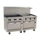 image of Vulcan 72SC-6B36GT 72" Gas Restaurant Range w/ (6) Open Burners, 36" Griddle Right w/ Thermostatic, (1) Standard Oven, (1) Convection Oven, 310.000 BTU