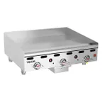 image of Vulcan 936RX-30 36" Countertop Gas Griddle, Snap-Action Thermostat, 30" Deep, 81.000 BTU